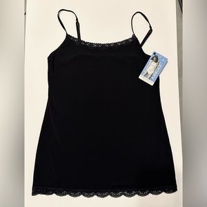 Jockey Camisole Classic Fit Tactel Nylon Stretch Black Large NWT